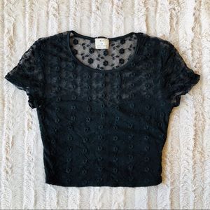 Embroidered Crop Top